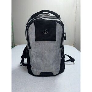 SwissGear Wenger Airflow Back System Laptop Backpack Gray Black Travel Bag